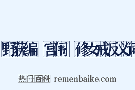 野获编·宫闱·修女戒反义词是什么意思的图片